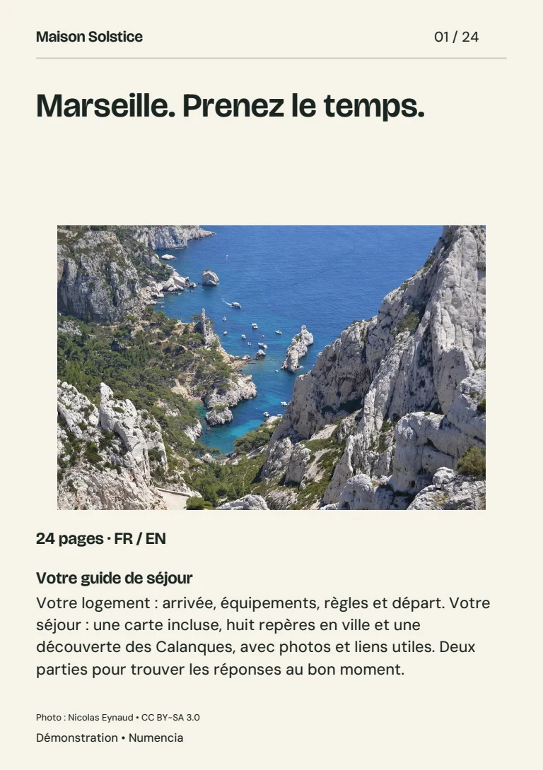 Votre livret : aperçu du livret de démonstration